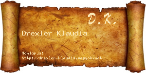 Drexler Klaudia névjegykártya